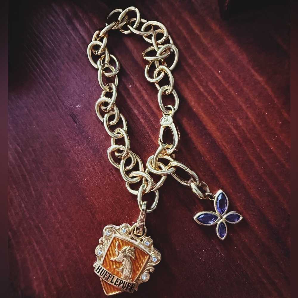Universal Gold and Purple Hufflepuff Necklace
